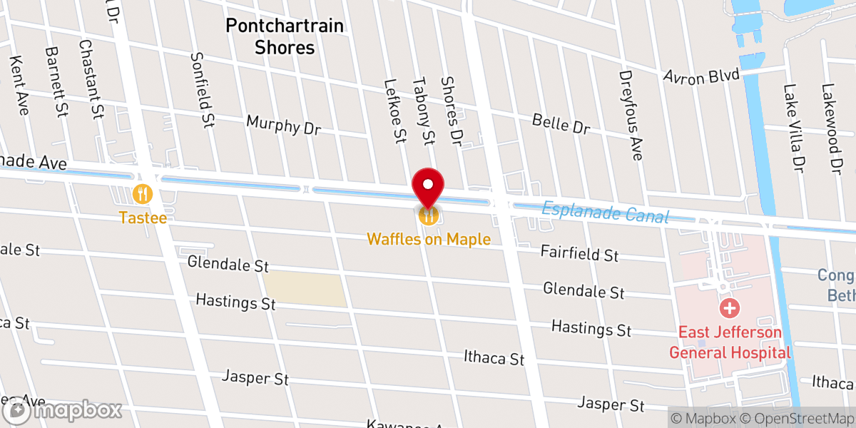 Map showing location of Parish Grill
