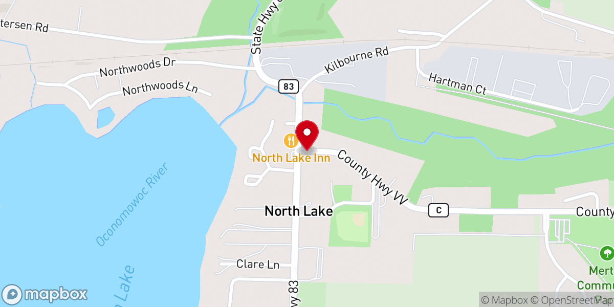 Map showing location of North Lake