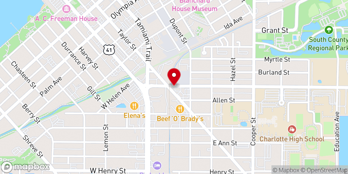 Map showing location of Iglesia Cristiana El Calvario