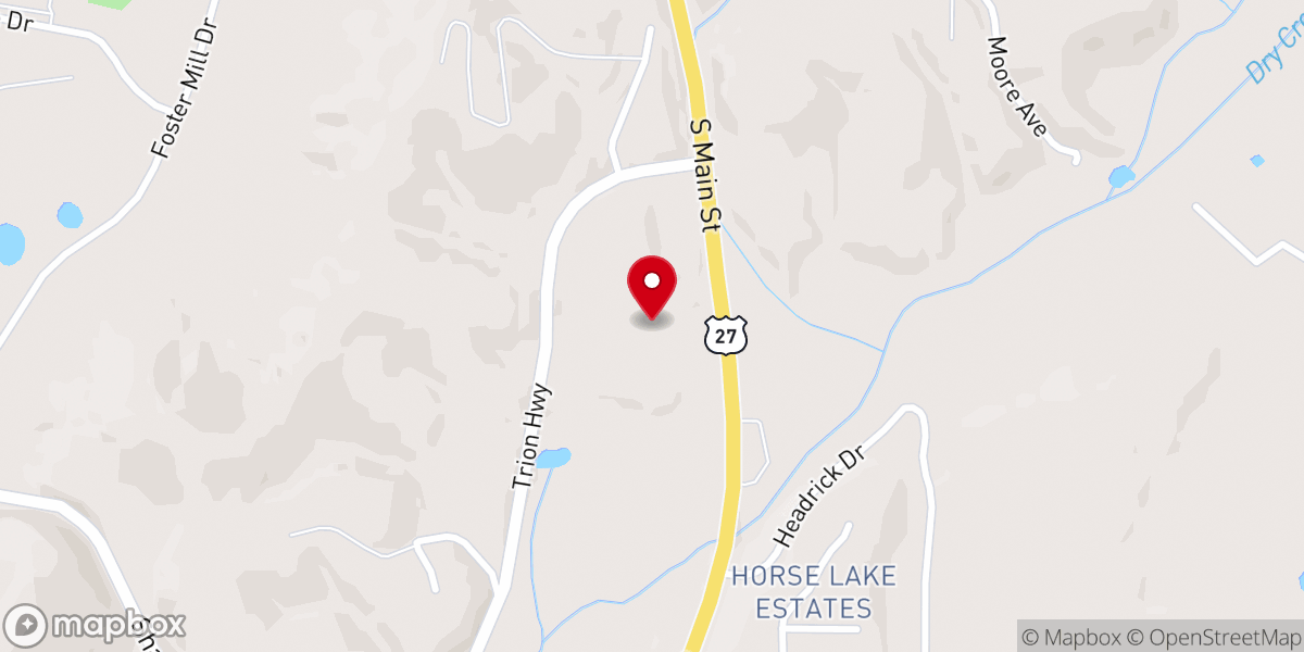 Map showing location of Highway 27S church of Christ