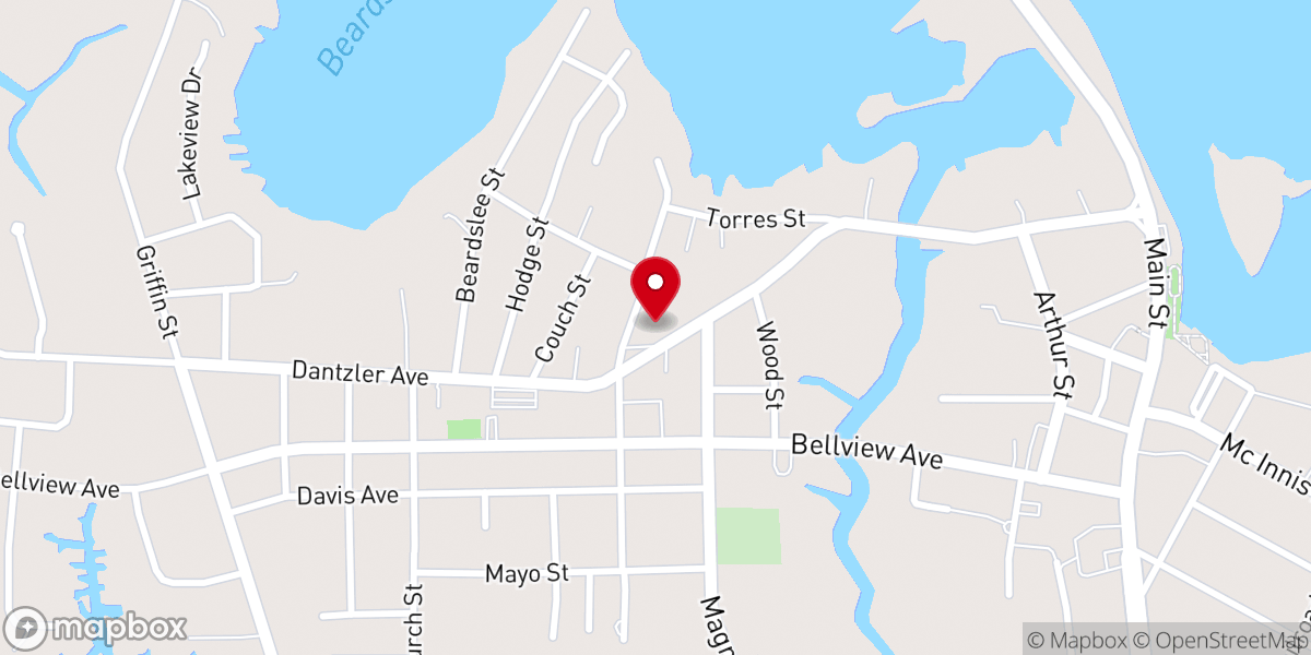 Map showing location of Moss Point Presbyterian Church