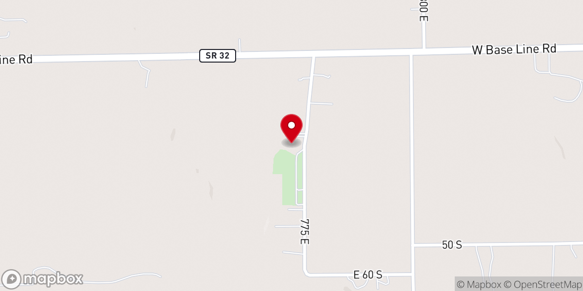 Map showing location of Mts. Runn Baptist Church