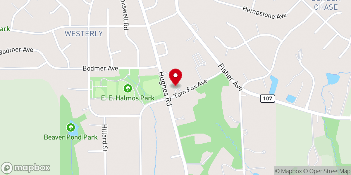 Map showing location of Our Lady of the Presentation Rectory, Office, and Chapel
