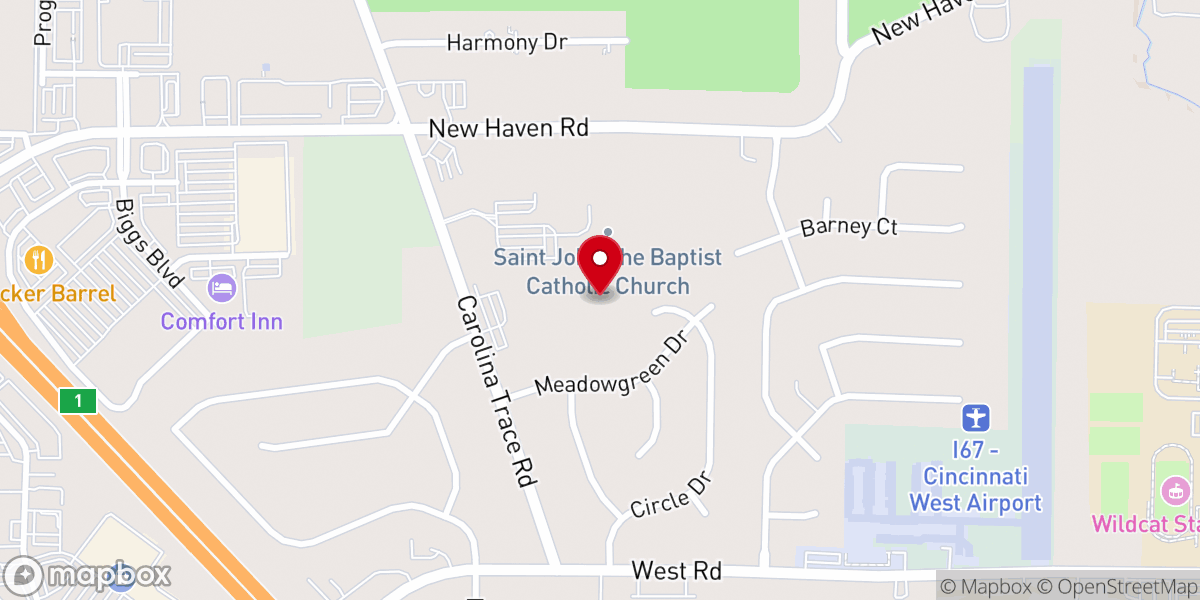 Map showing location of Church on Fire Ministries