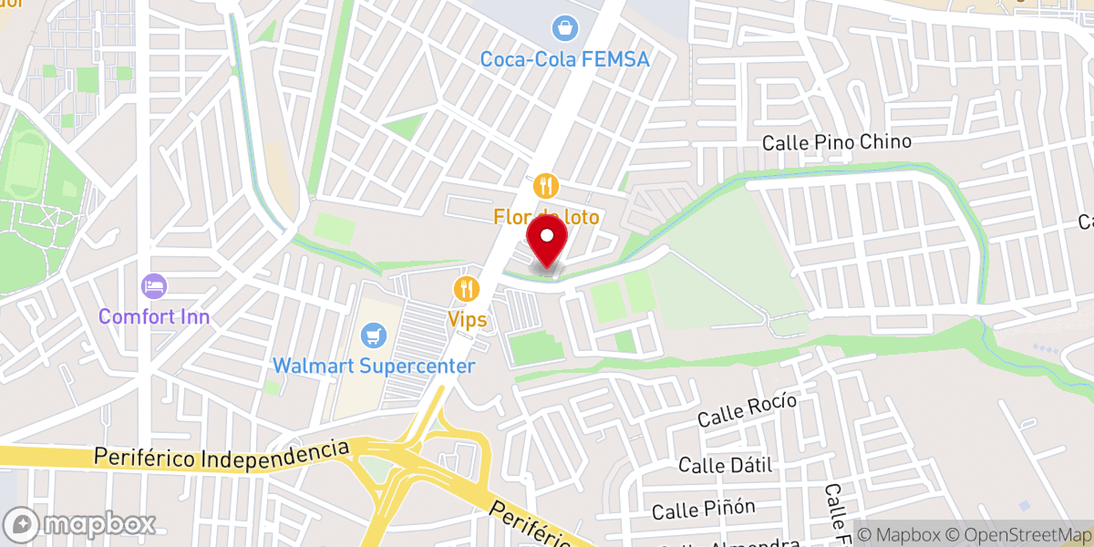 Map showing location of Templo de La Coronación de María