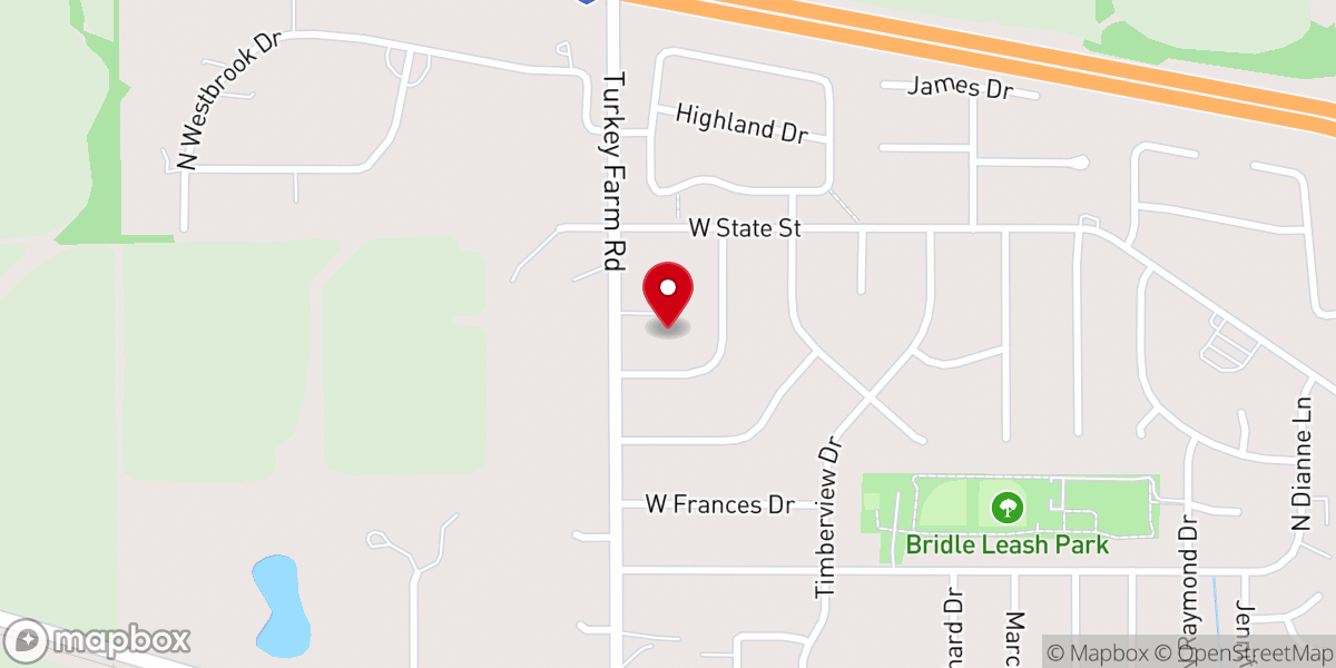 Map showing location of Life Vineyard Church
