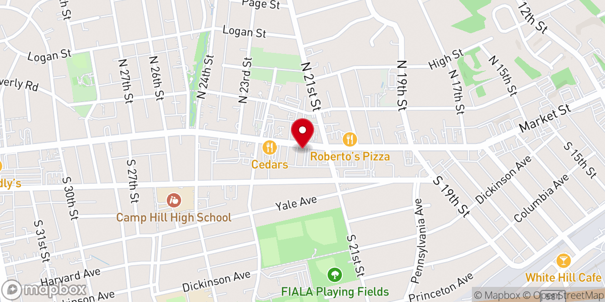 Map showing location of The Watershed Pub