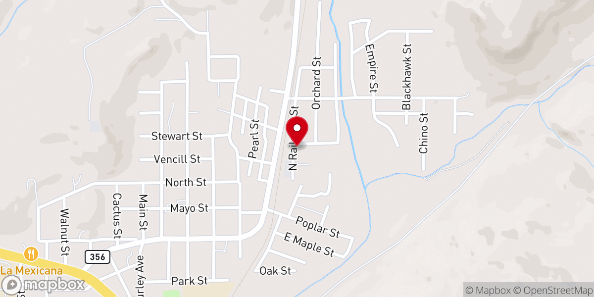 Map showing location of First Baptist Church