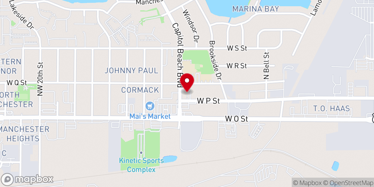 Map showing location of Lakeview United Methodist Church
