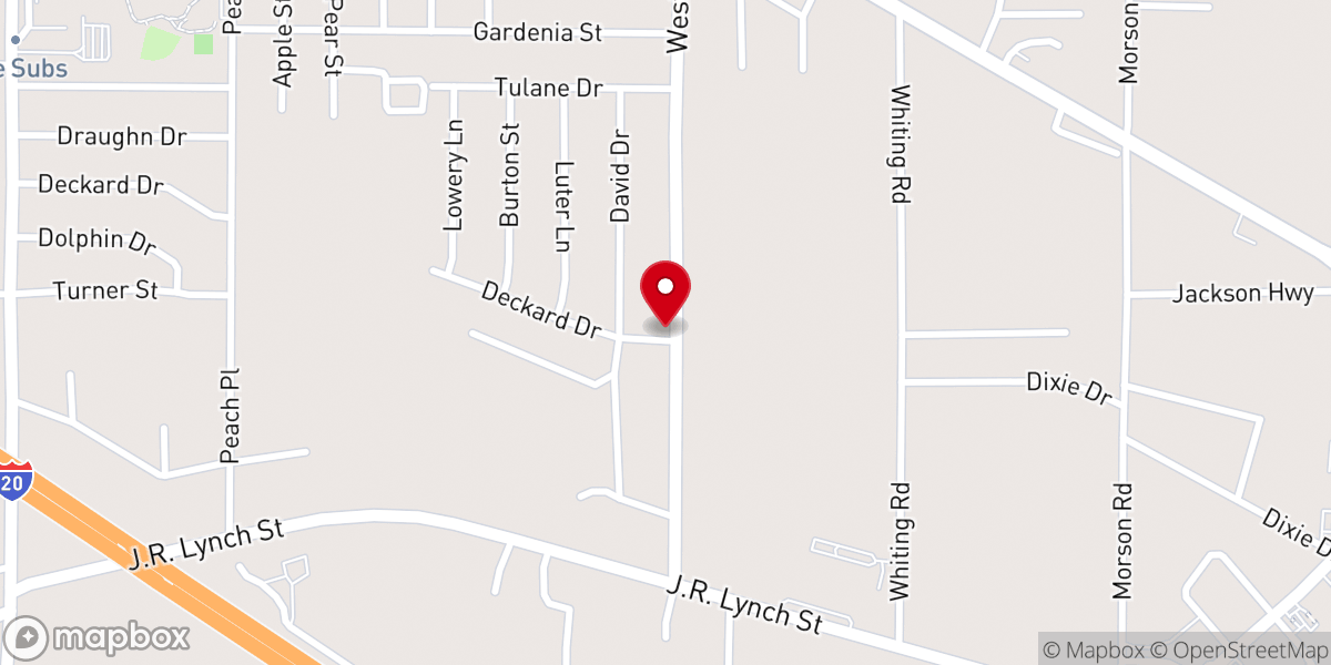 Map showing location of Westhaven Baptist Church