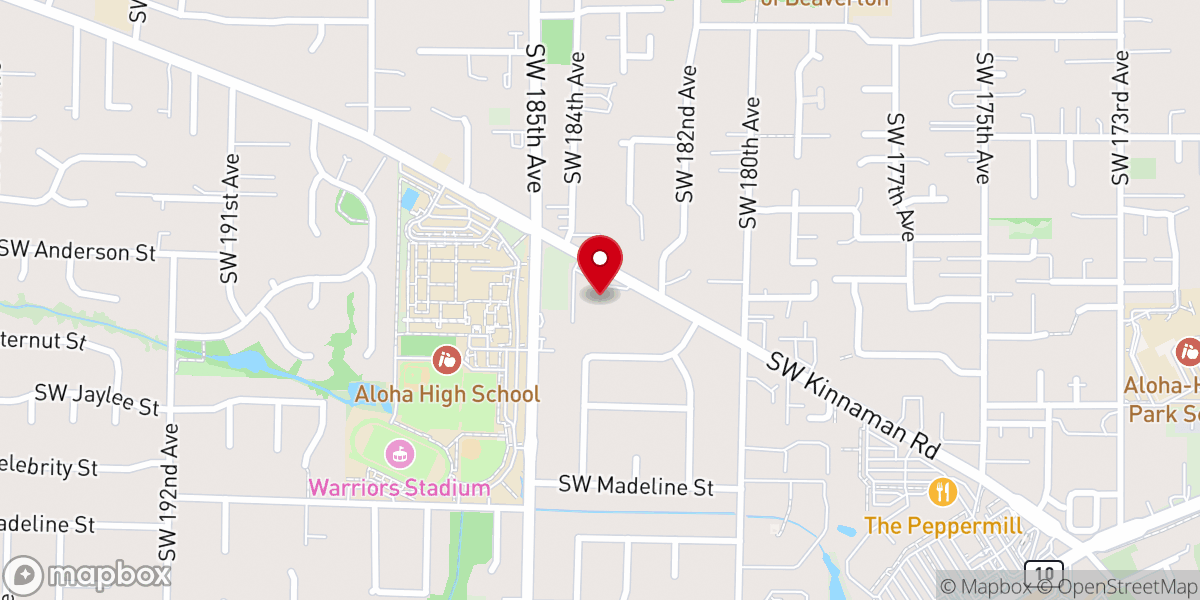 Map showing location of Aloha Church of God