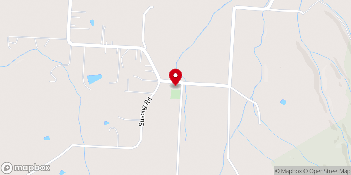 Map showing location of Harris Memorial Church
