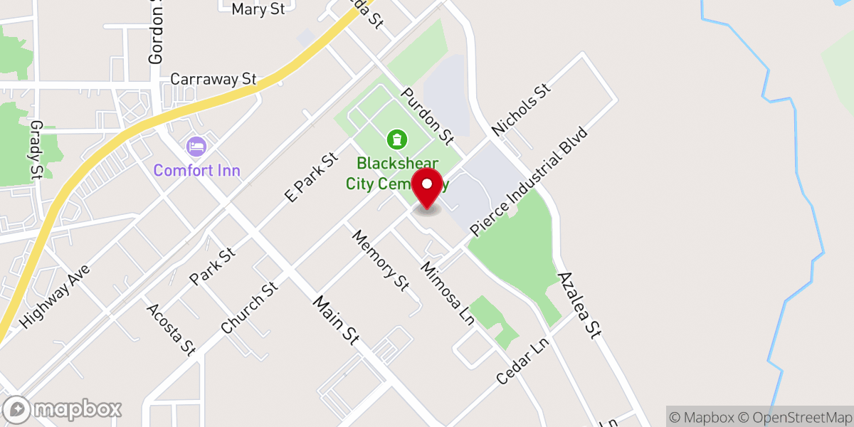 Map showing location of Brighter Day Ministries Church
