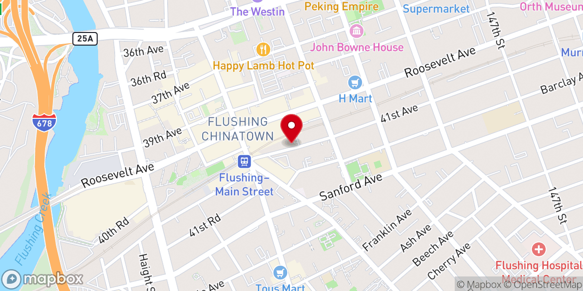 Map showing location of Flushing Church of Christ