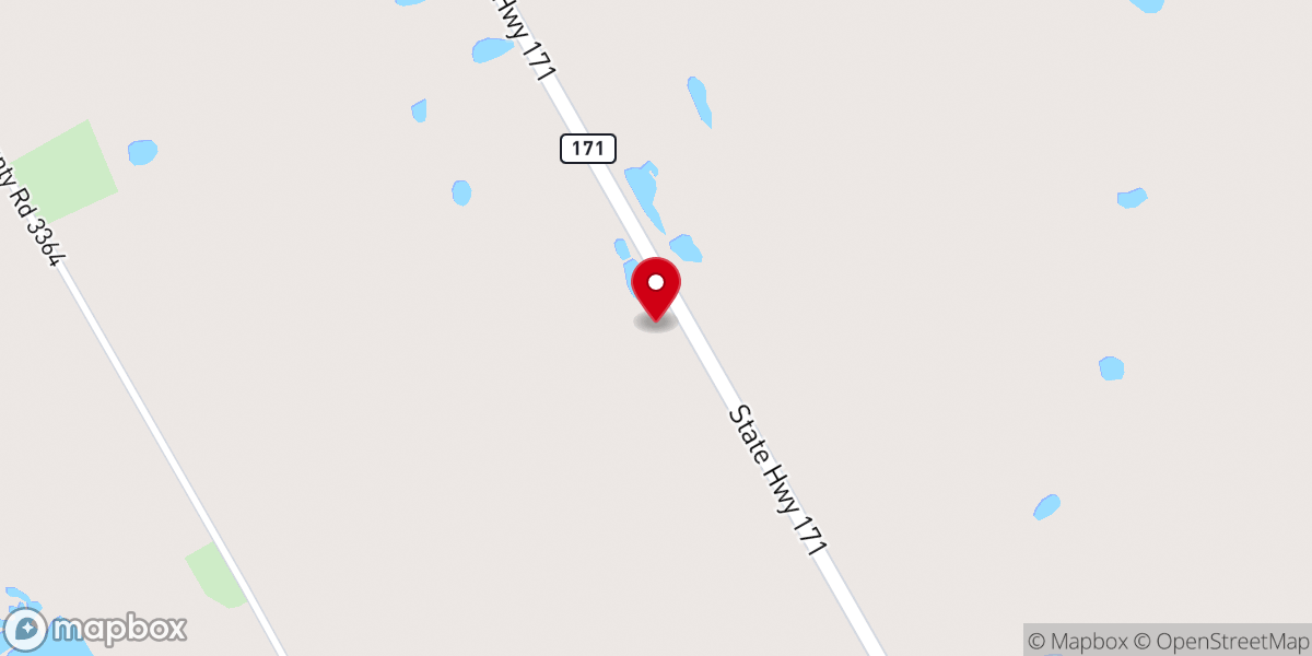 Map showing location of Hubbard Cowboy Church