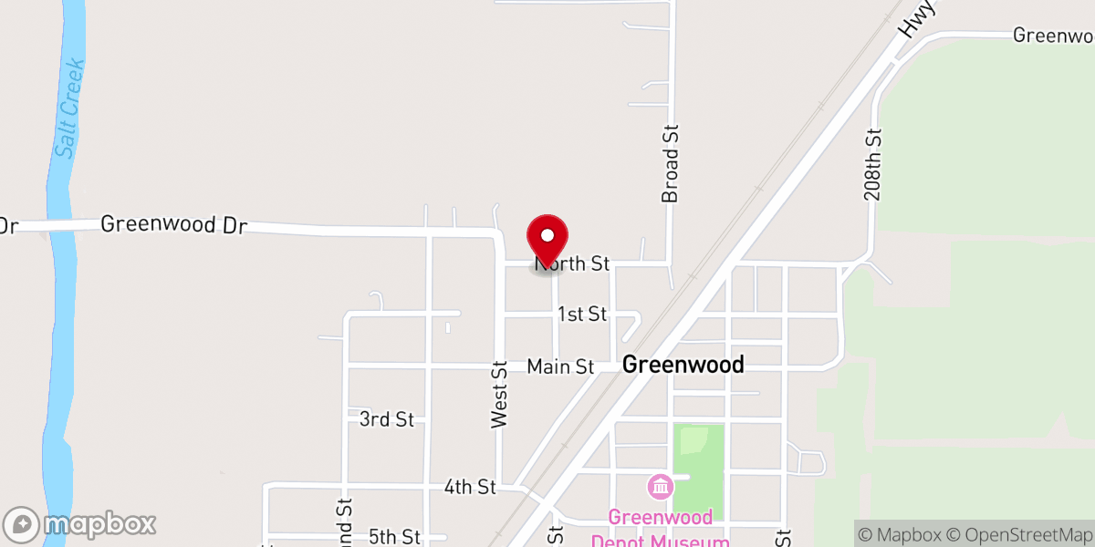 Map showing location of St. Joseph Catholic Church