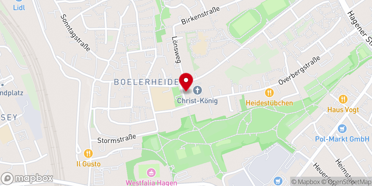 Map showing location of Christ König