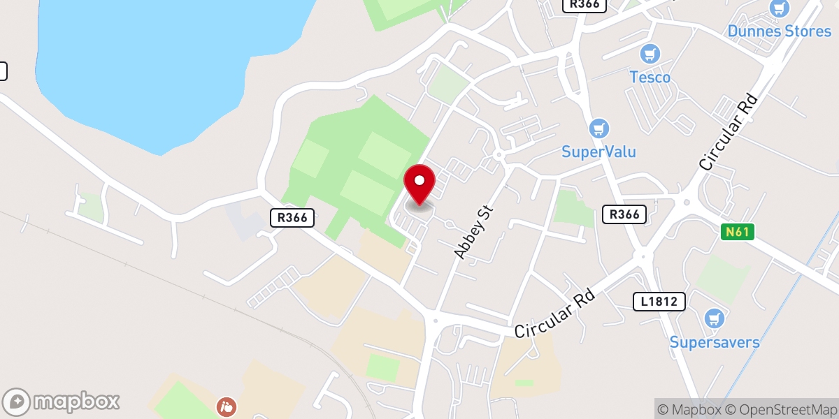 Map showing location of Sacred Heart Catholic Church