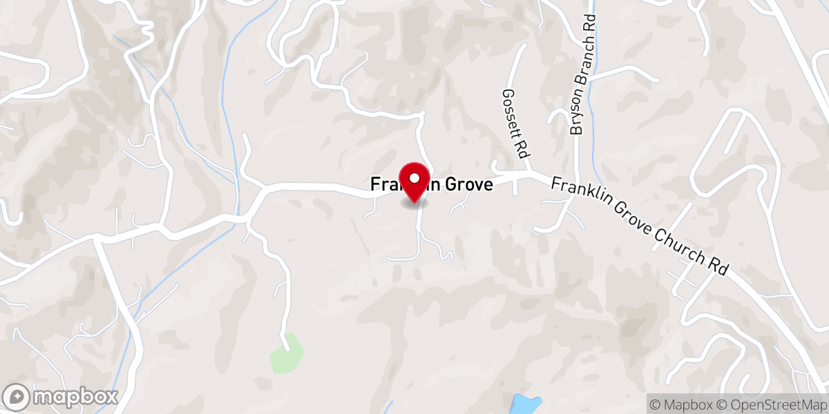 Map showing location of Grove Church