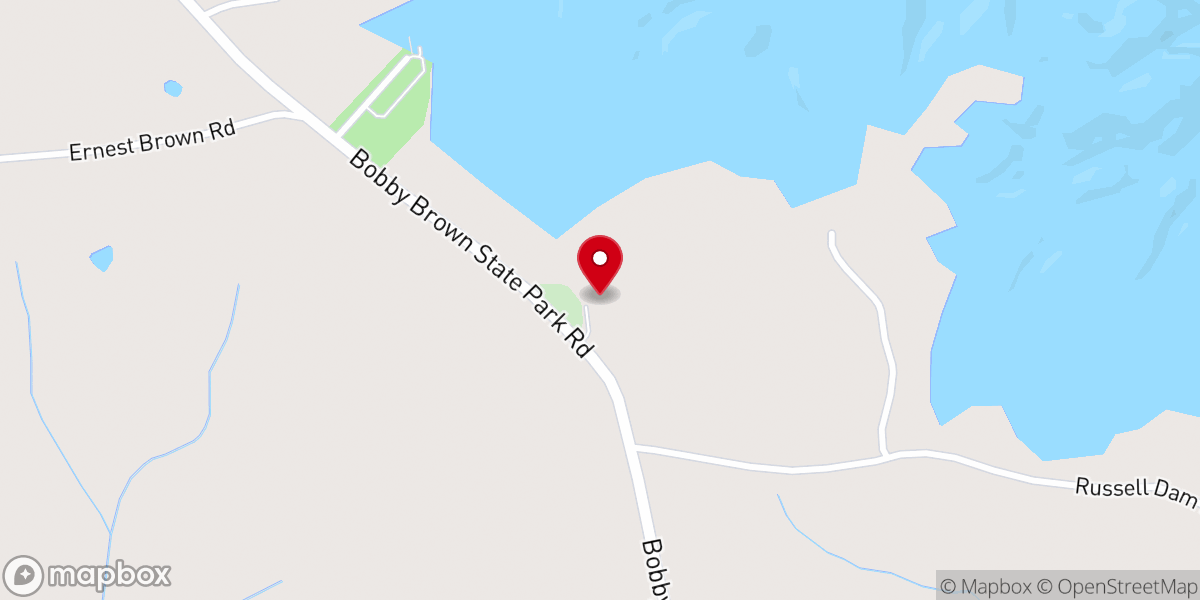 Map showing location of Tates Grove Baptist Church