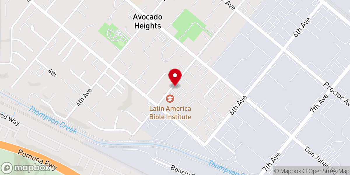 Map showing location of Southern Pacific District Assemblies of God