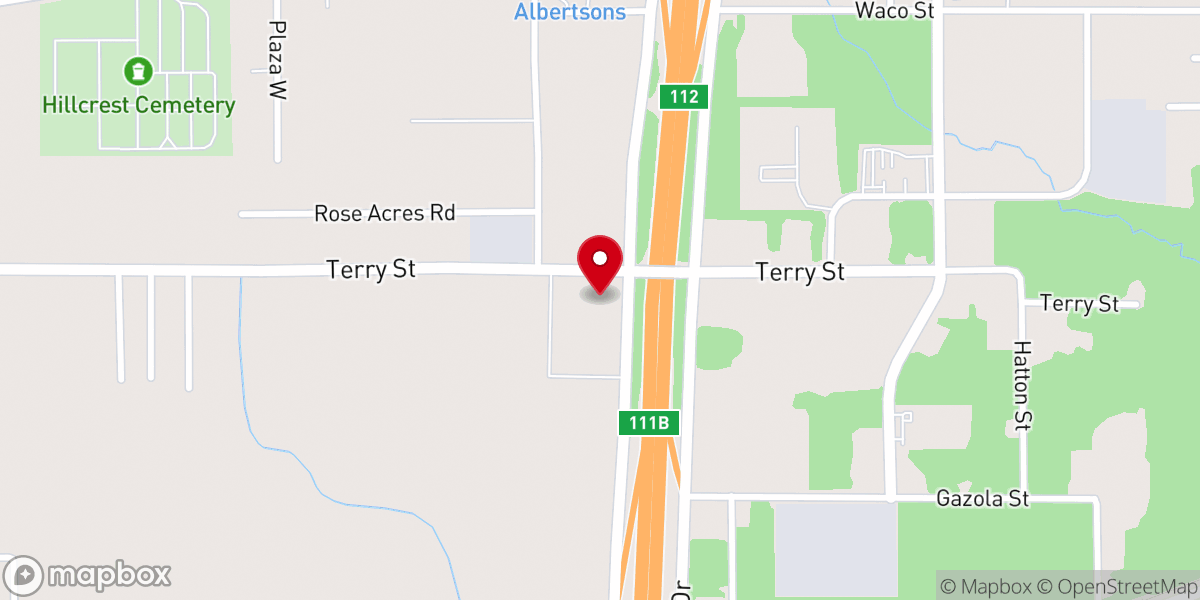 Map showing location of Highland Park Baptist Church
