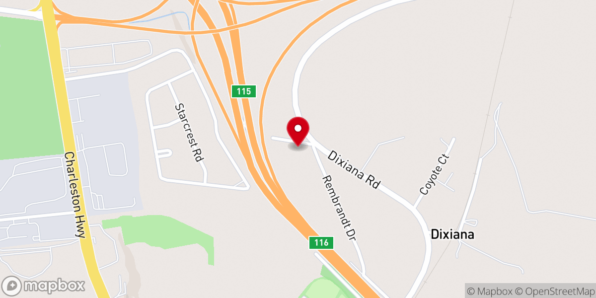 Map showing location of Mount Pisgah AME Church