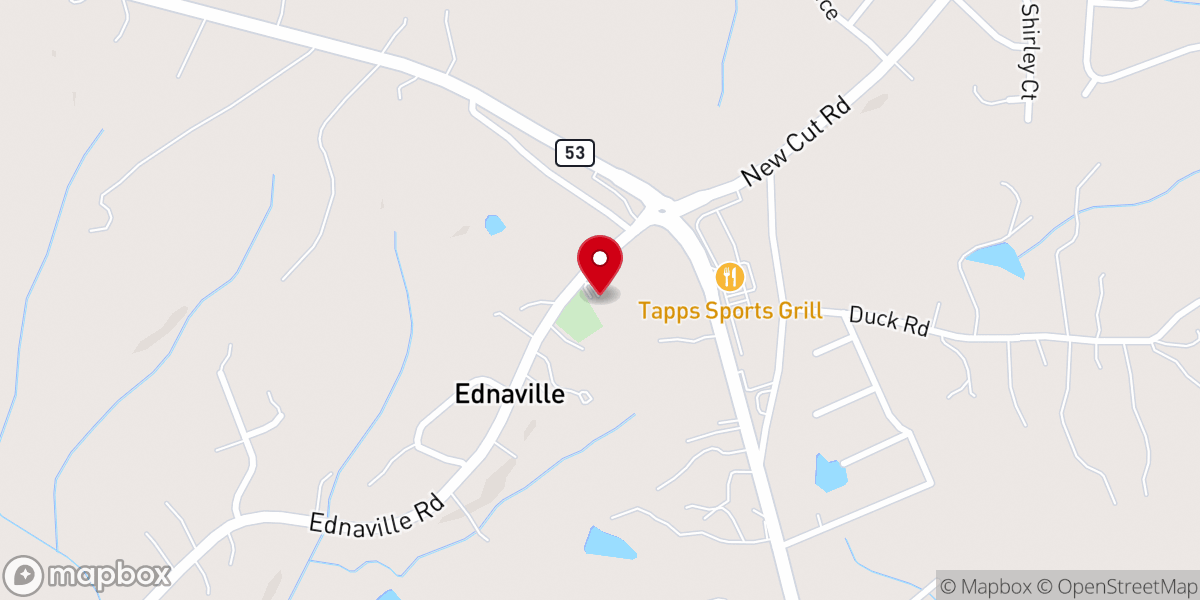 Map showing location of Peeks Chapel
