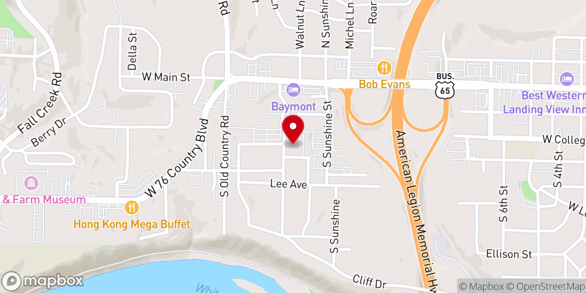 Map showing location of Our Lady of the Lake Catholic Church