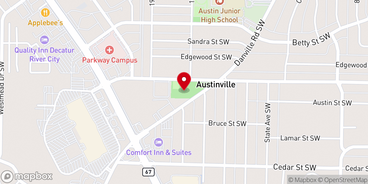 Map showing location of Impact Church