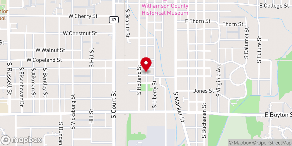 Map showing location of Pauls Chapel Missionary Baptist Church