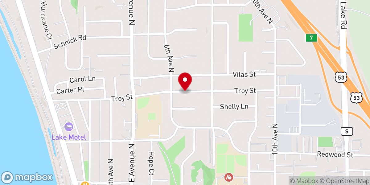 Map showing location of Gospel Broadcasting Mission Inc