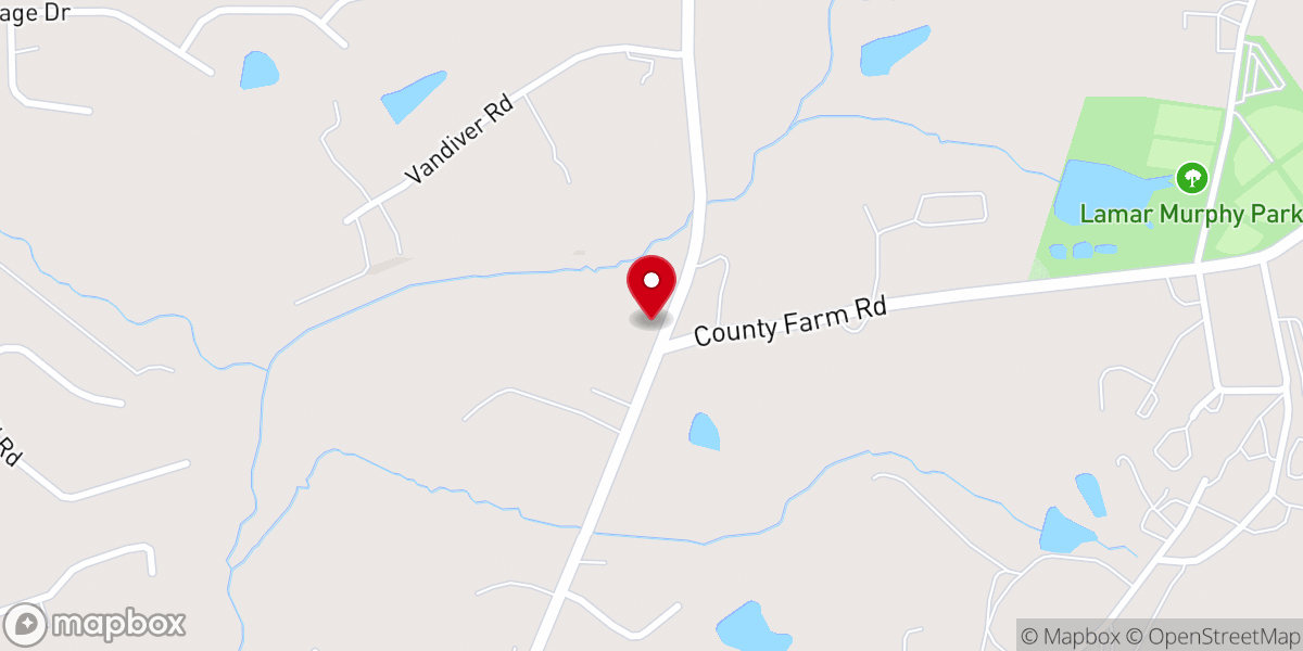 Map showing location of Toney Hill Church