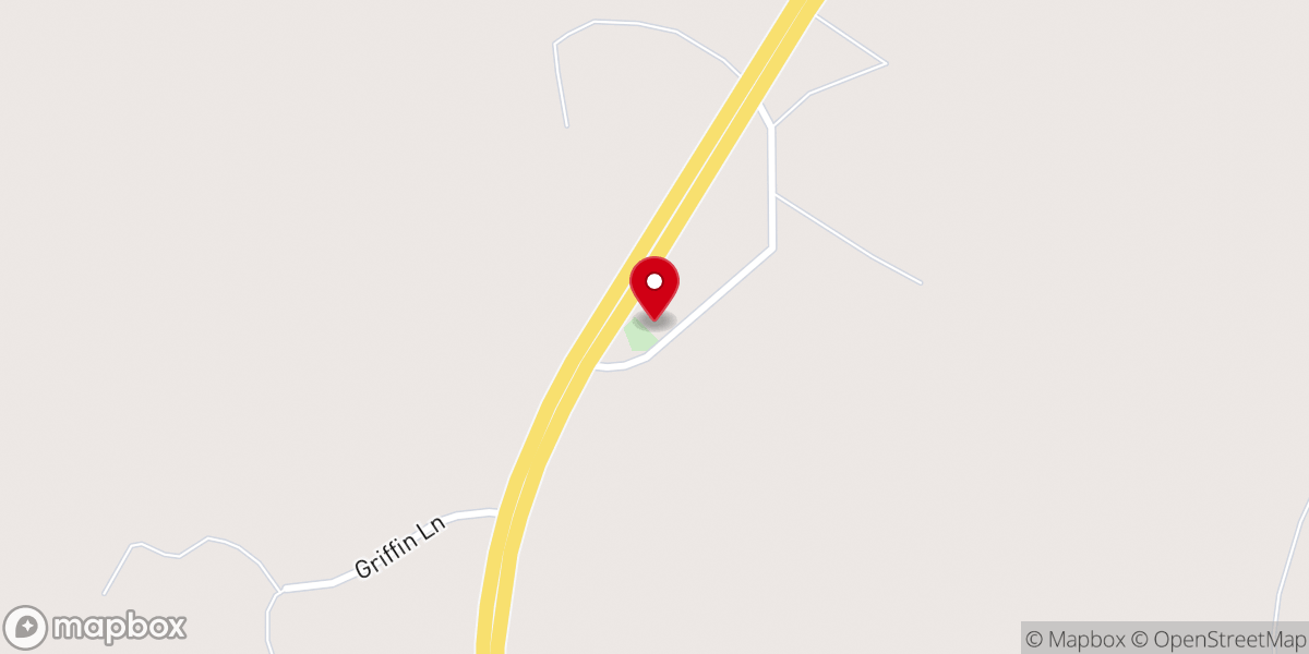 Map showing location of Johnson Creek Baptist Church