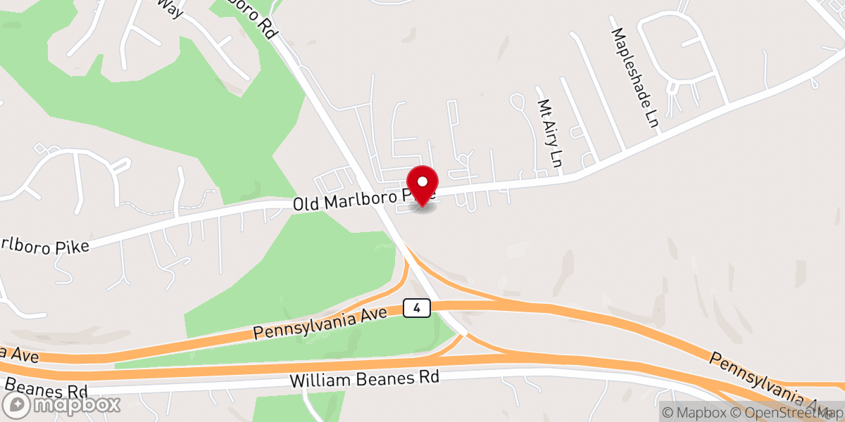 Map showing location of Antioch Baptist Church
