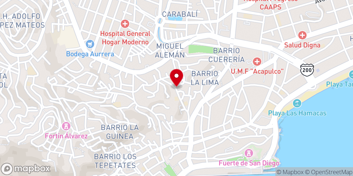 Map showing location of Parroquia de Nuestra Señora del Carmen