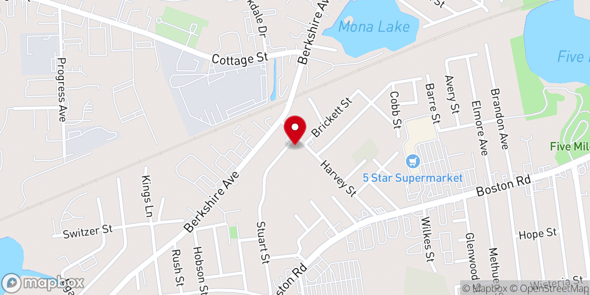 Map showing location of Pentecost International Worship Center - Springfield