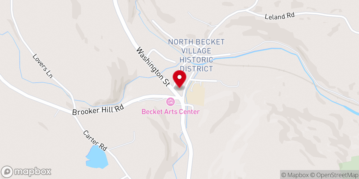 Map showing location of Becket Federated Church