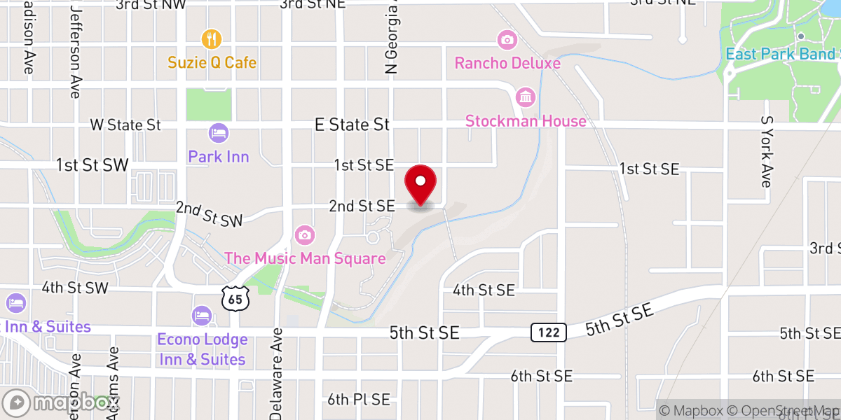 Map showing location of Living Vine Church