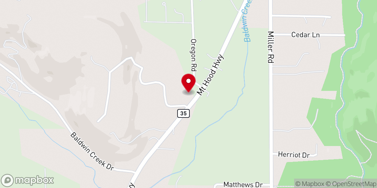 Map showing location of Valley Worship Center
