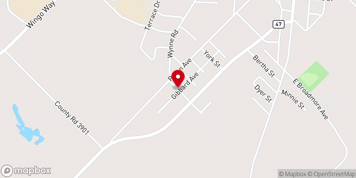 Map showing location of True Believers Baptist Church