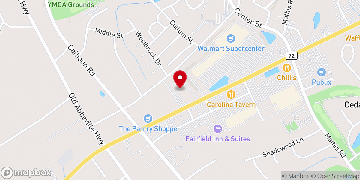 Map showing location of St. Mark United Methodist Church