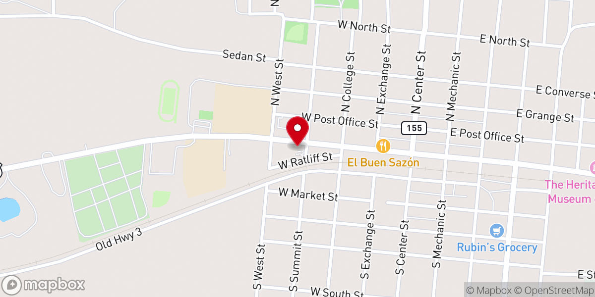 Map showing location of Weimar United Church