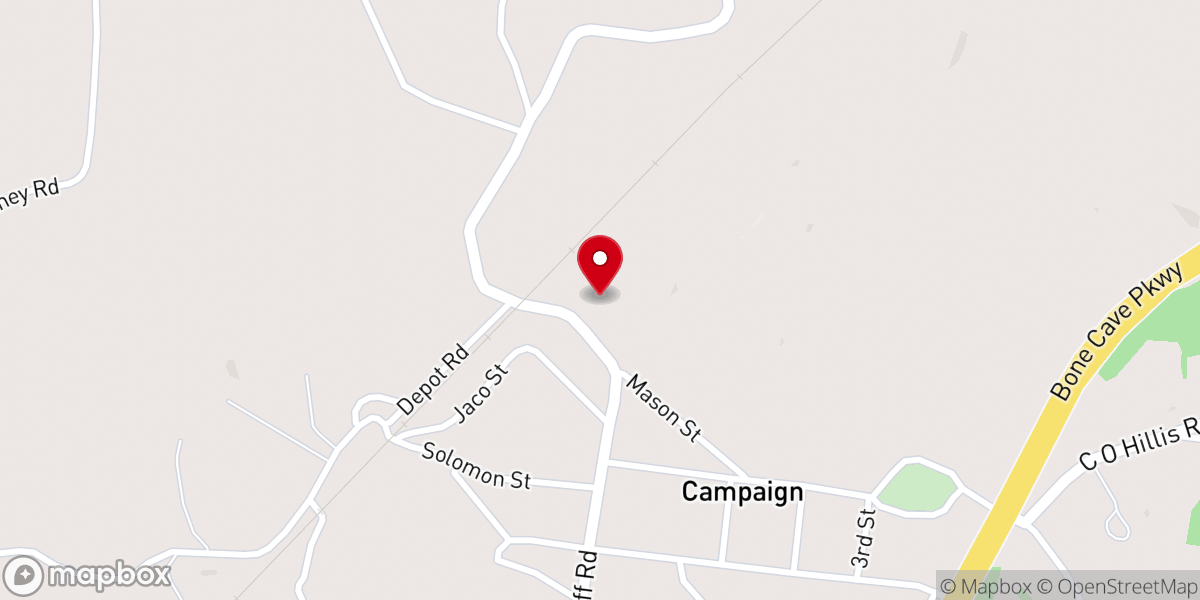 Map showing location of Campaign Church