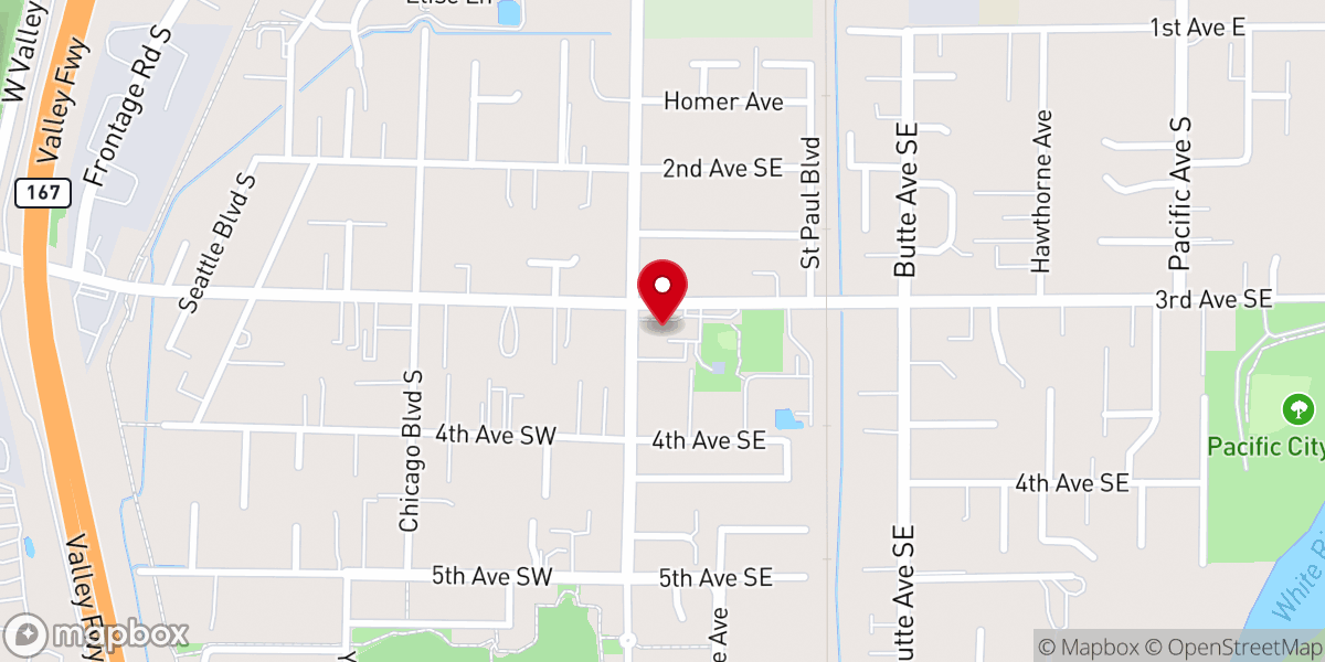Map showing location of Valley Bible Church