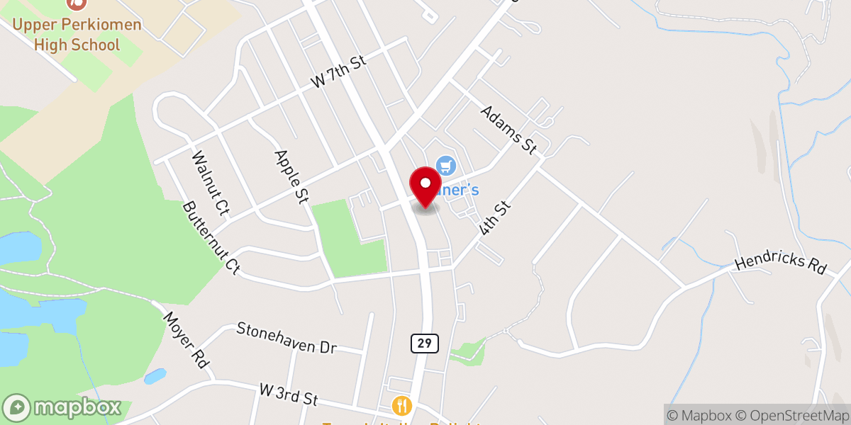 Map showing location of Community Bible Fellowship Church