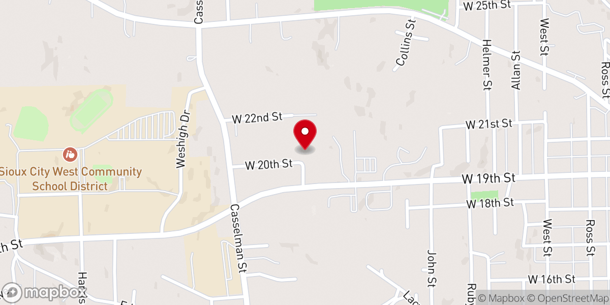 Map showing location of Central Nazarene Church