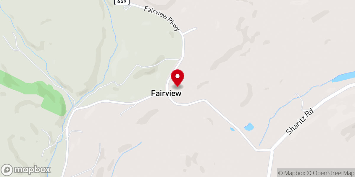 Map showing location of Fairview United Methodist Church