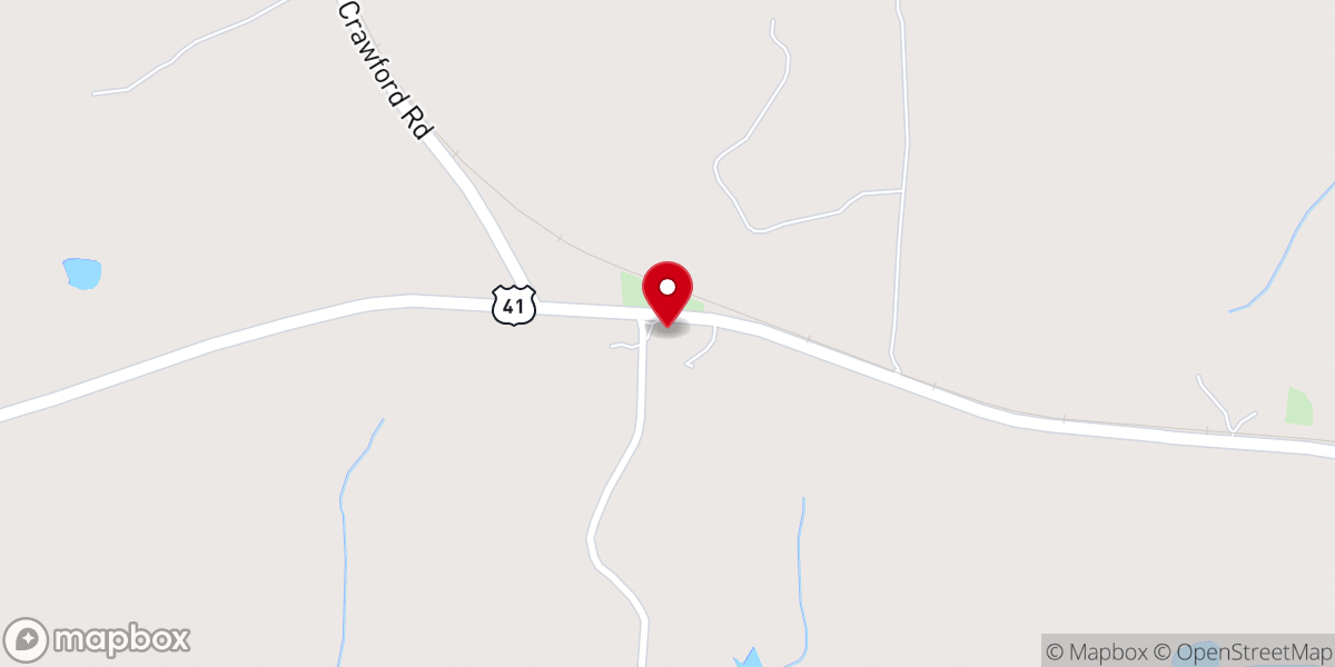 Map showing location of Rocky Mt United Methodist Church