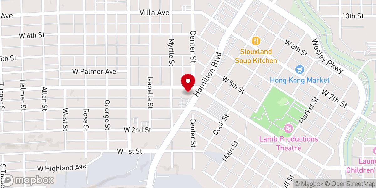 Map showing location of United Lutheran Church